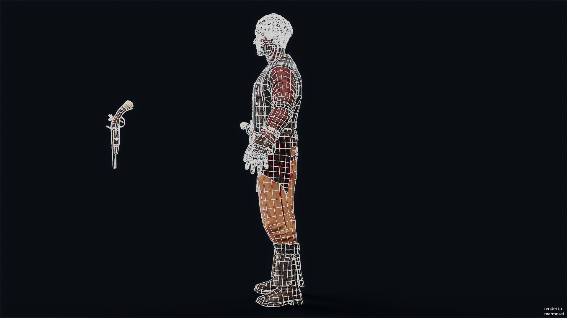 PIRATE 8R Low-poly 3D model_13