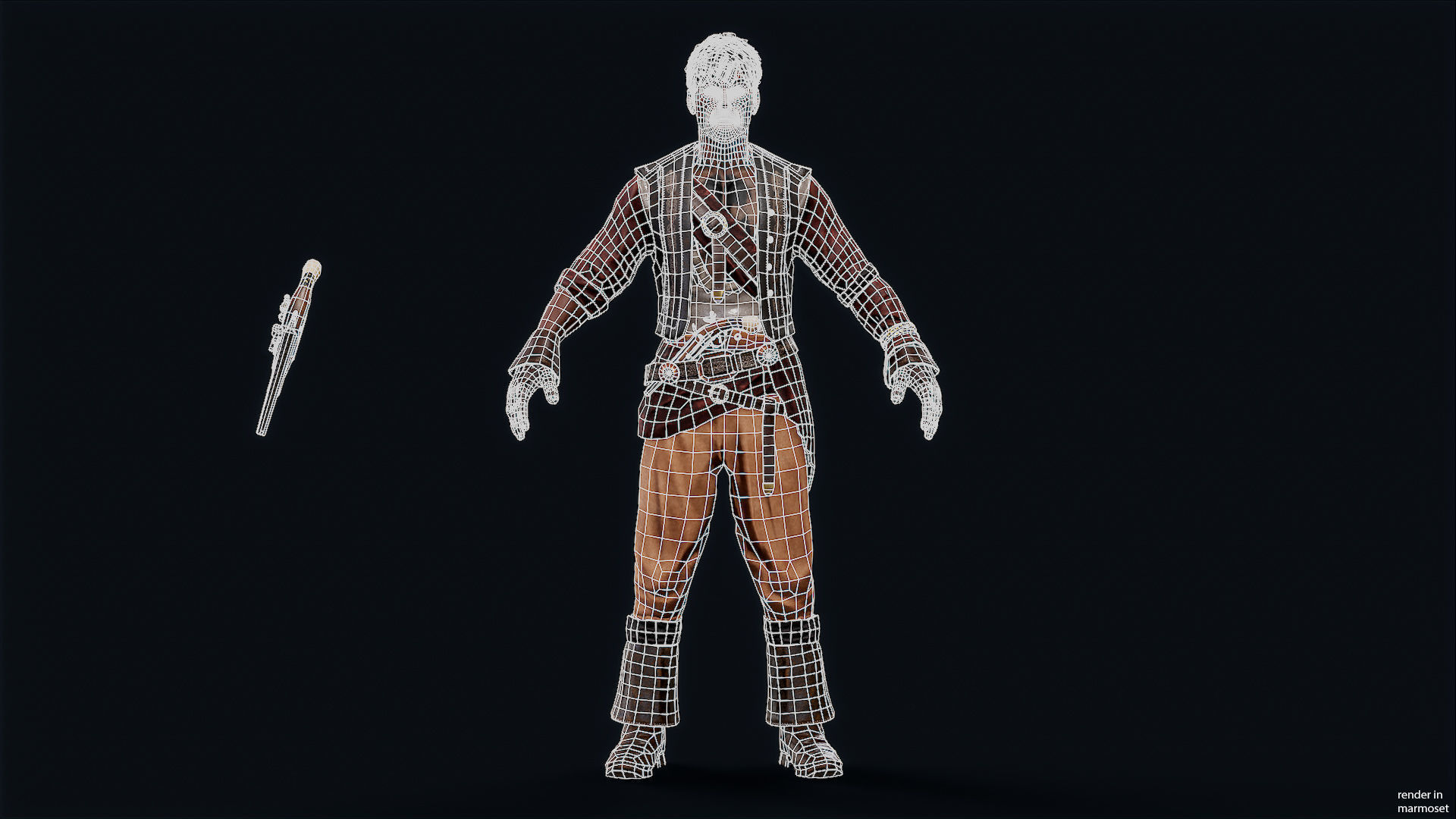 PIRATE 8R Low-poly 3D model_12