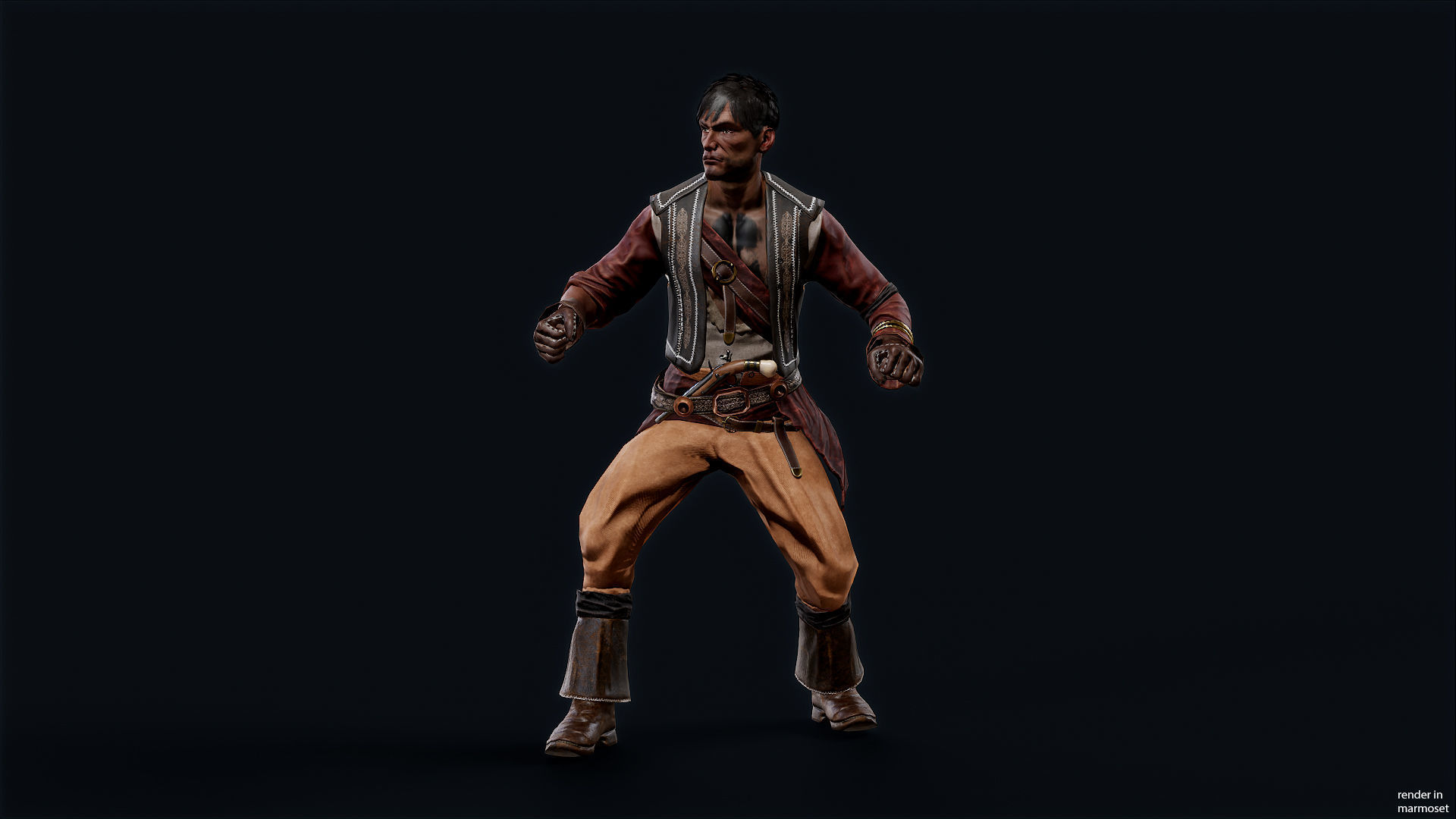 PIRATE 8R Low-poly 3D model_3