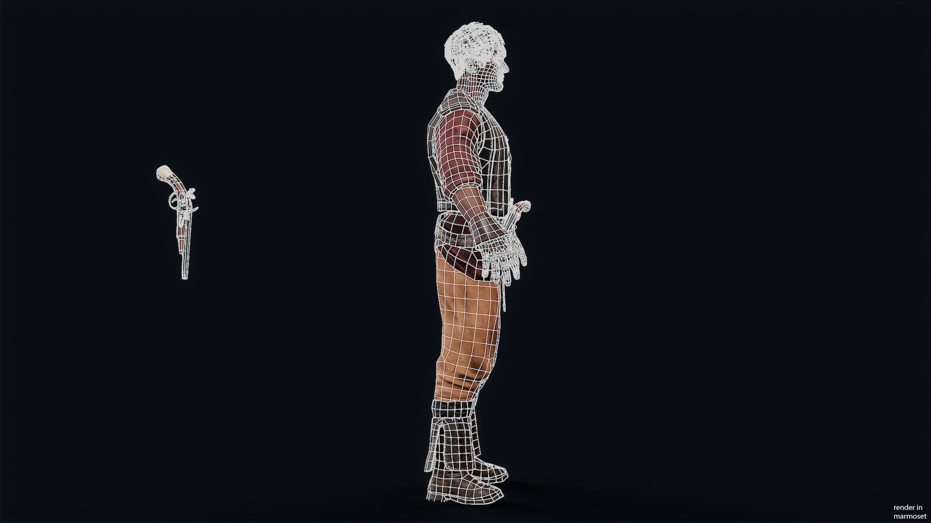 PIRATE 8R Low-poly 3D model_11