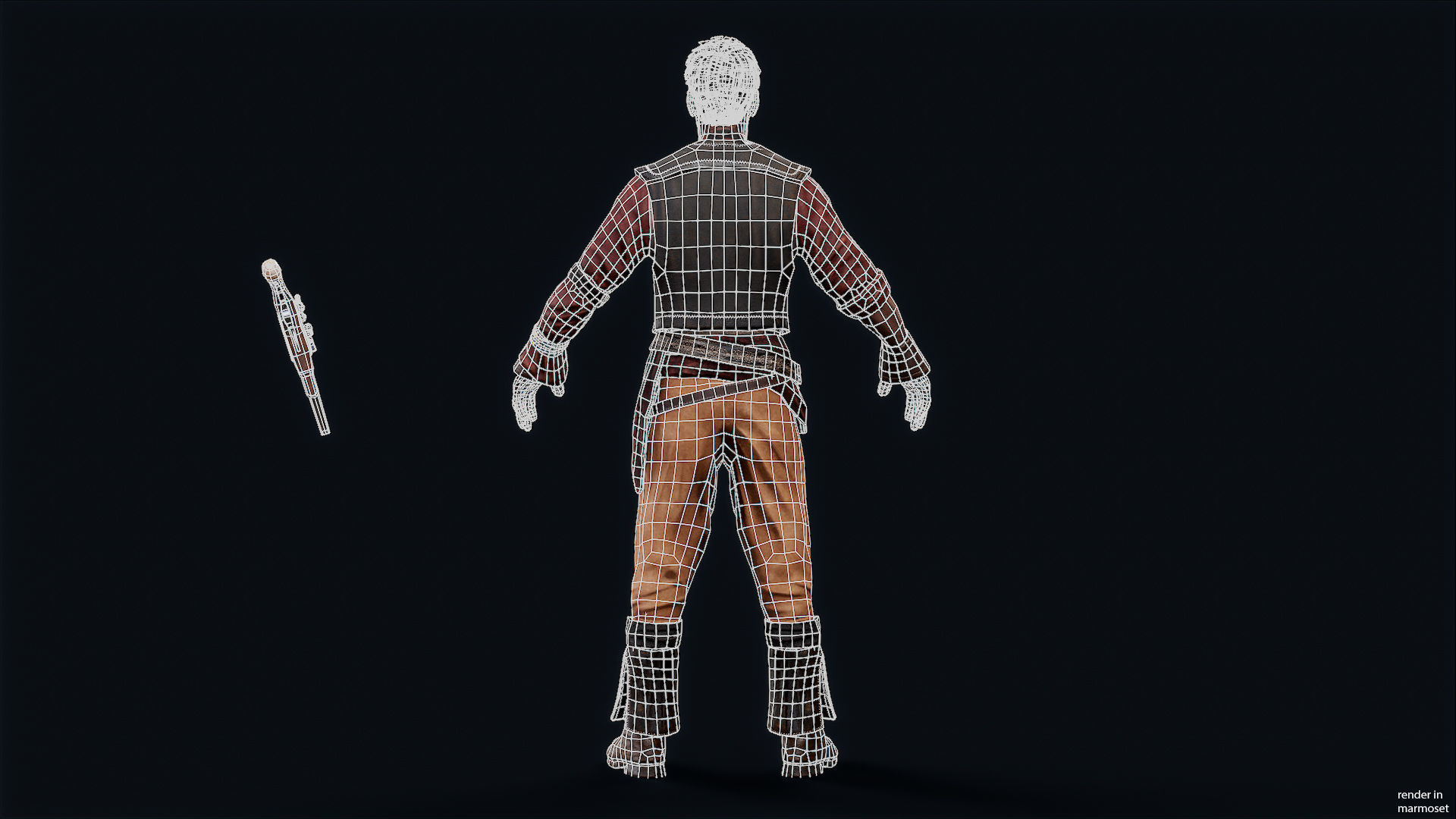 PIRATE 8R Low-poly 3D model_10