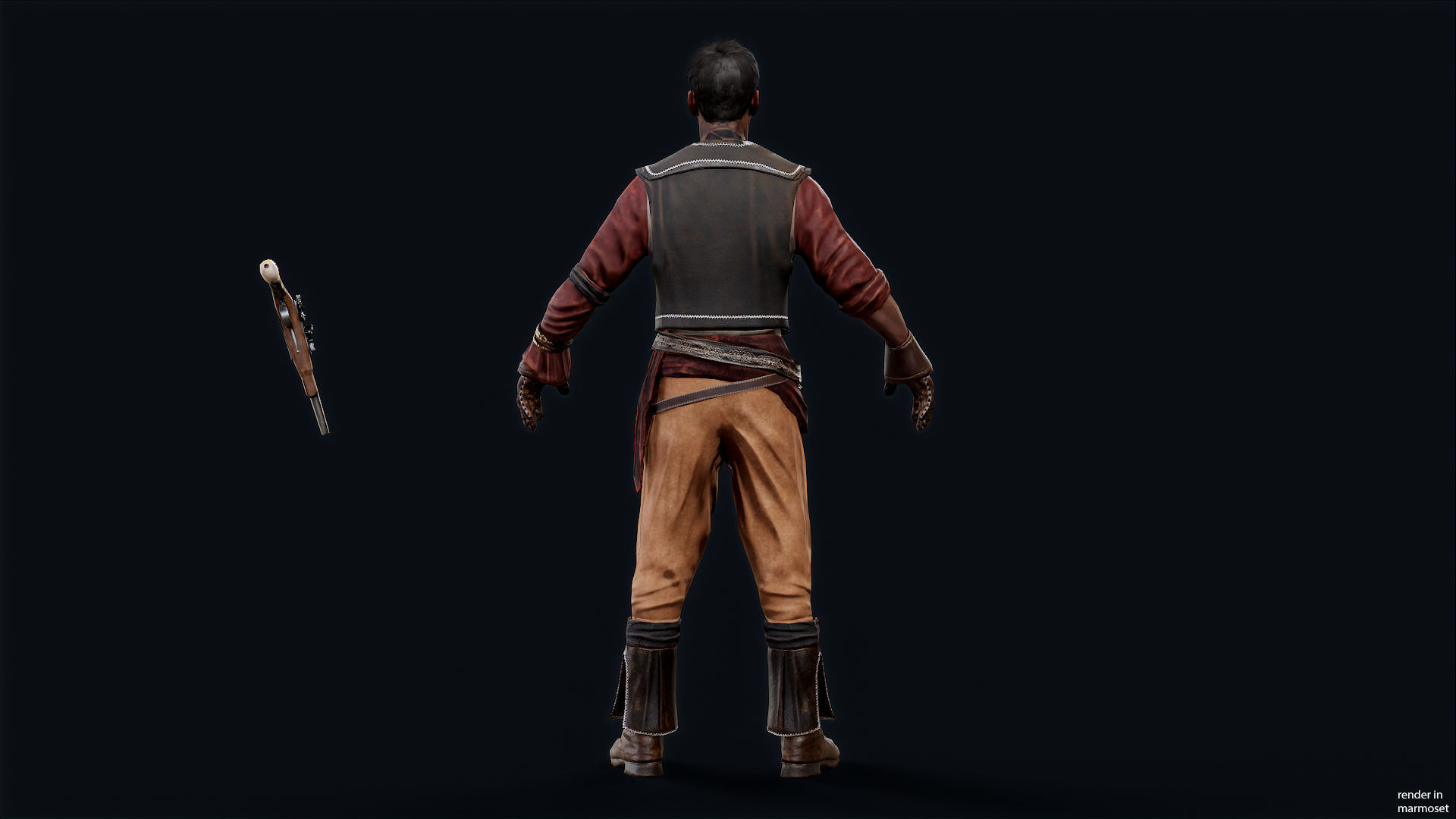 PIRATE 8R Low-poly 3D model_8