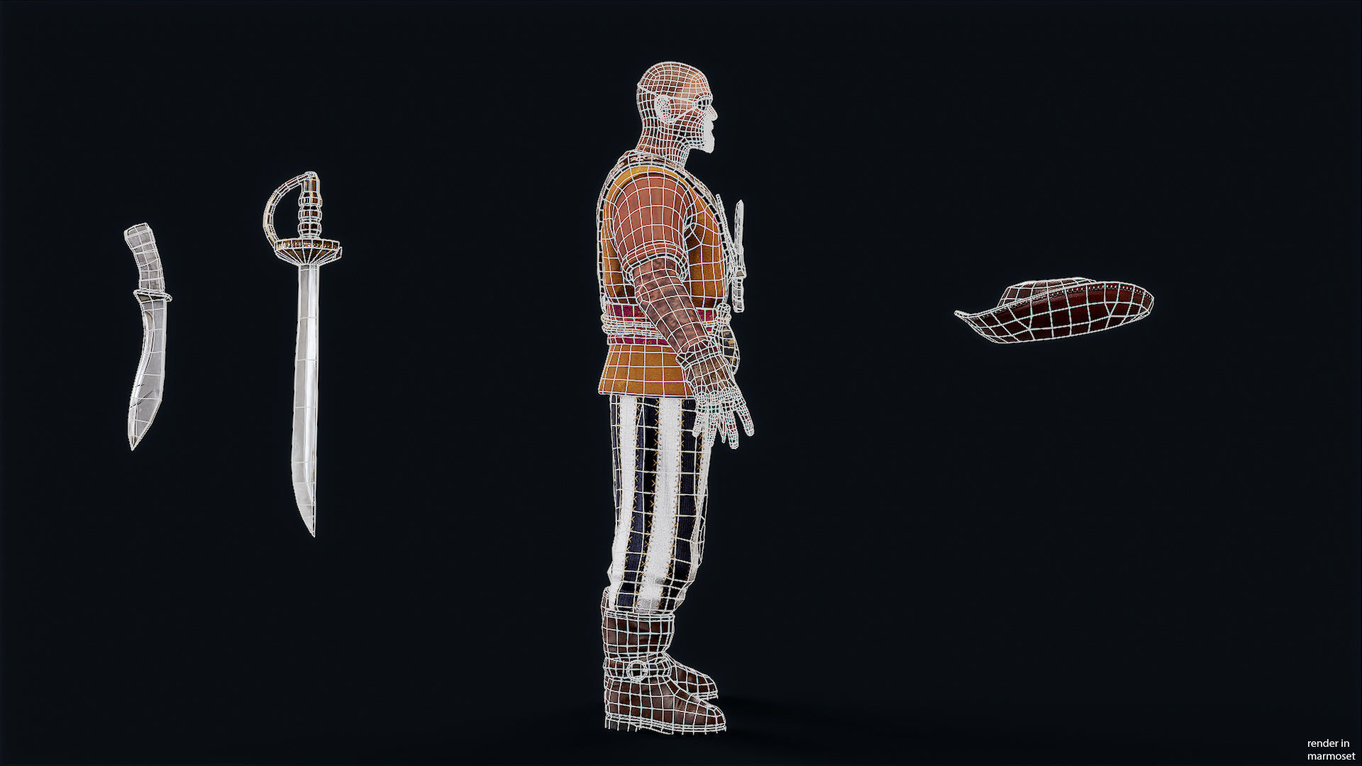 PIRATE 9R Low-poly 3D model_13