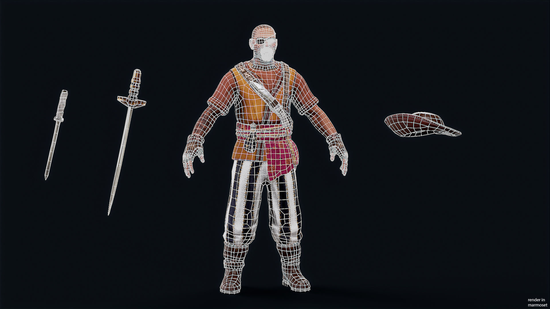 PIRATE 9R Low-poly 3D model_12