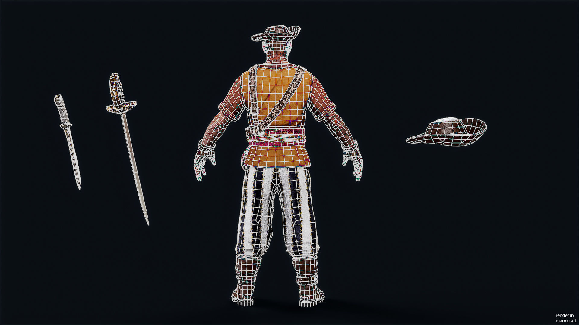 PIRATE 9R Low-poly 3D model_15