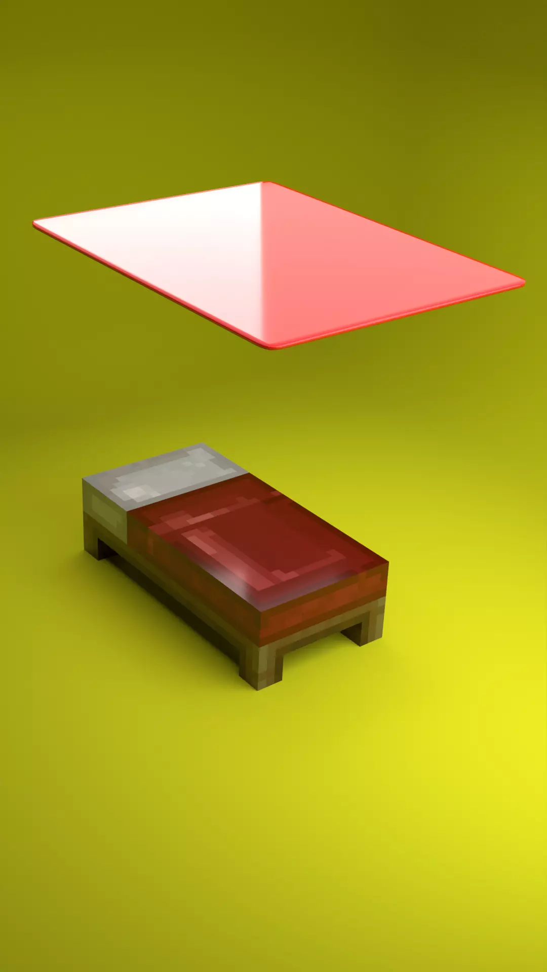 minecraft sofa Low-poly 3D model_0