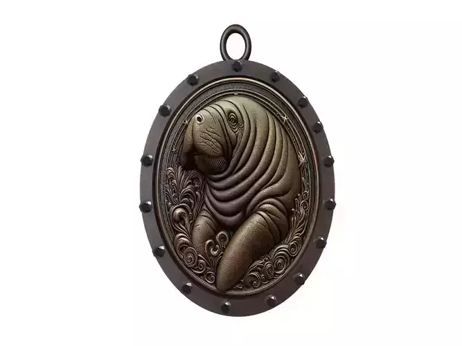 Manatee Animal Pendant