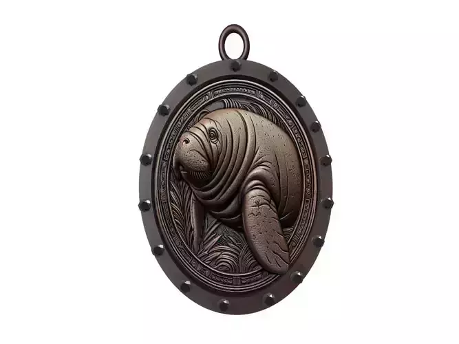 Manatee Animal Pendant