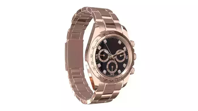 Watch Cosmograph Daytona Pink Gold - Black Diamond-Set DIial