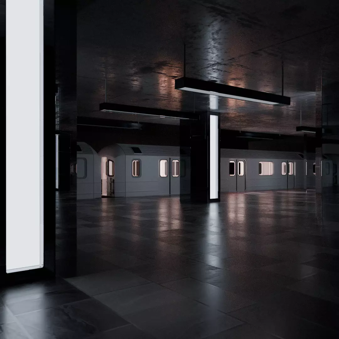 Train Station  Free 3D model_0