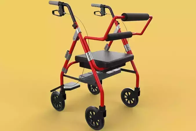 ROLLATOR ROLLING WHEELED WALKER FOLDABLE WALKING FRAME SEAT AID 3D model