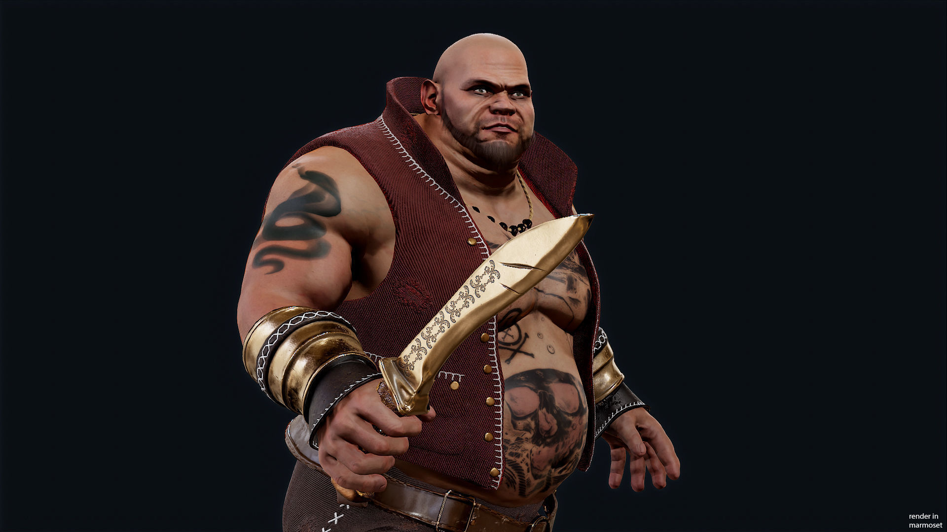 PIRATE 10R Low-poly 3D model_5