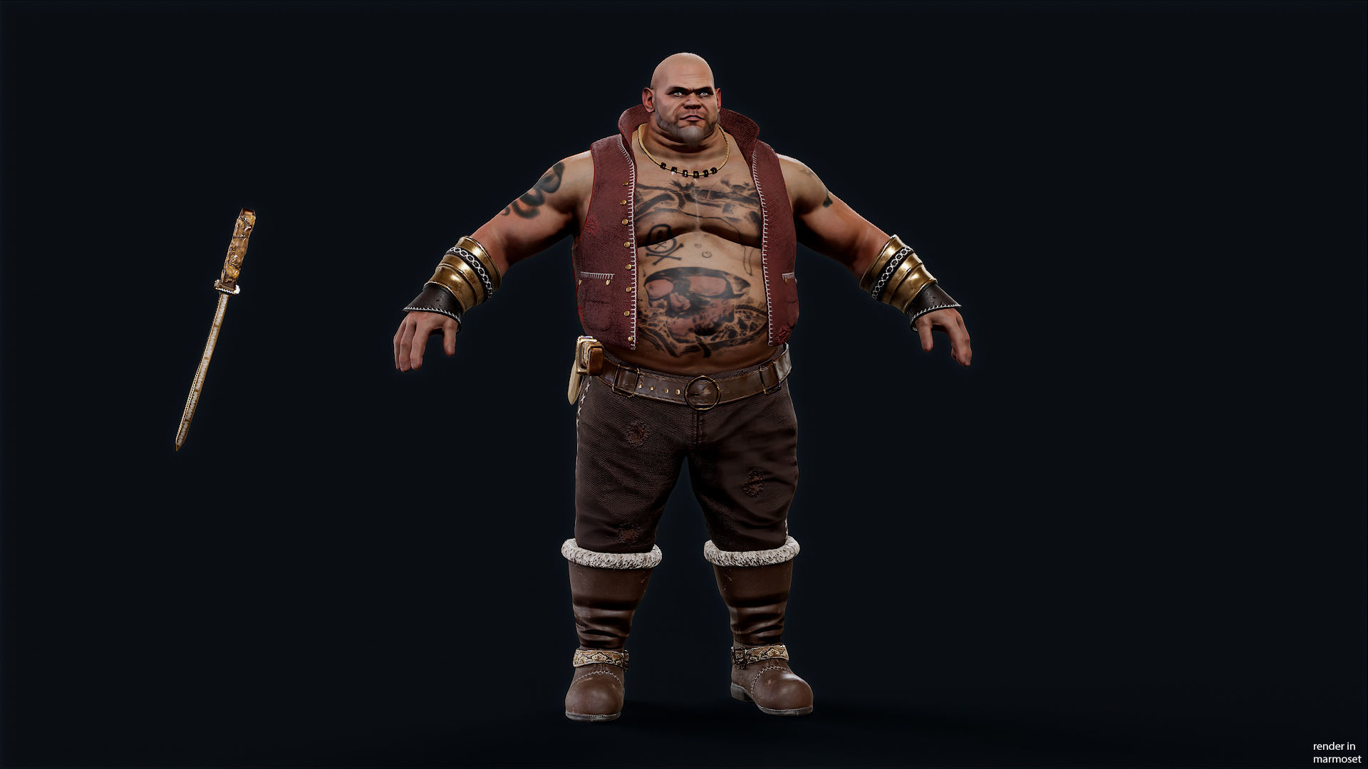 PIRATE 10R Low-poly 3D model_6