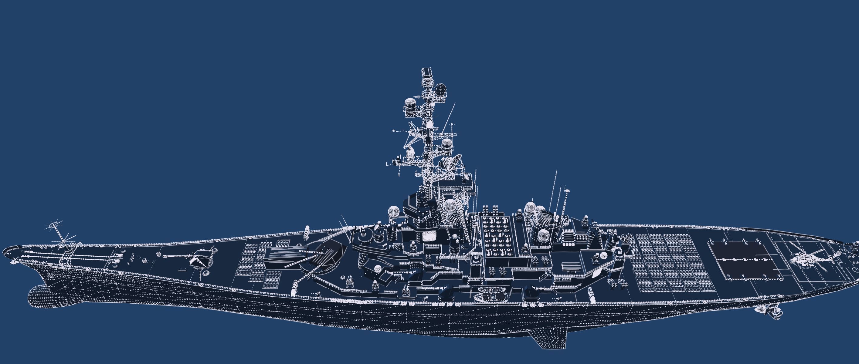 USS MISSOURI BB-63 3D model_35