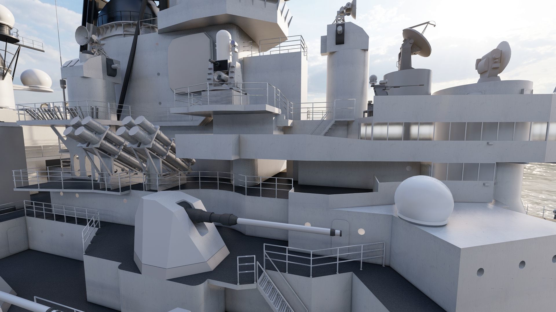 USS MISSOURI BB-63 3D model_13