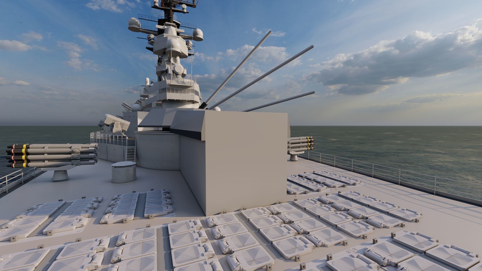 USS MISSOURI BB-63 3D model_11