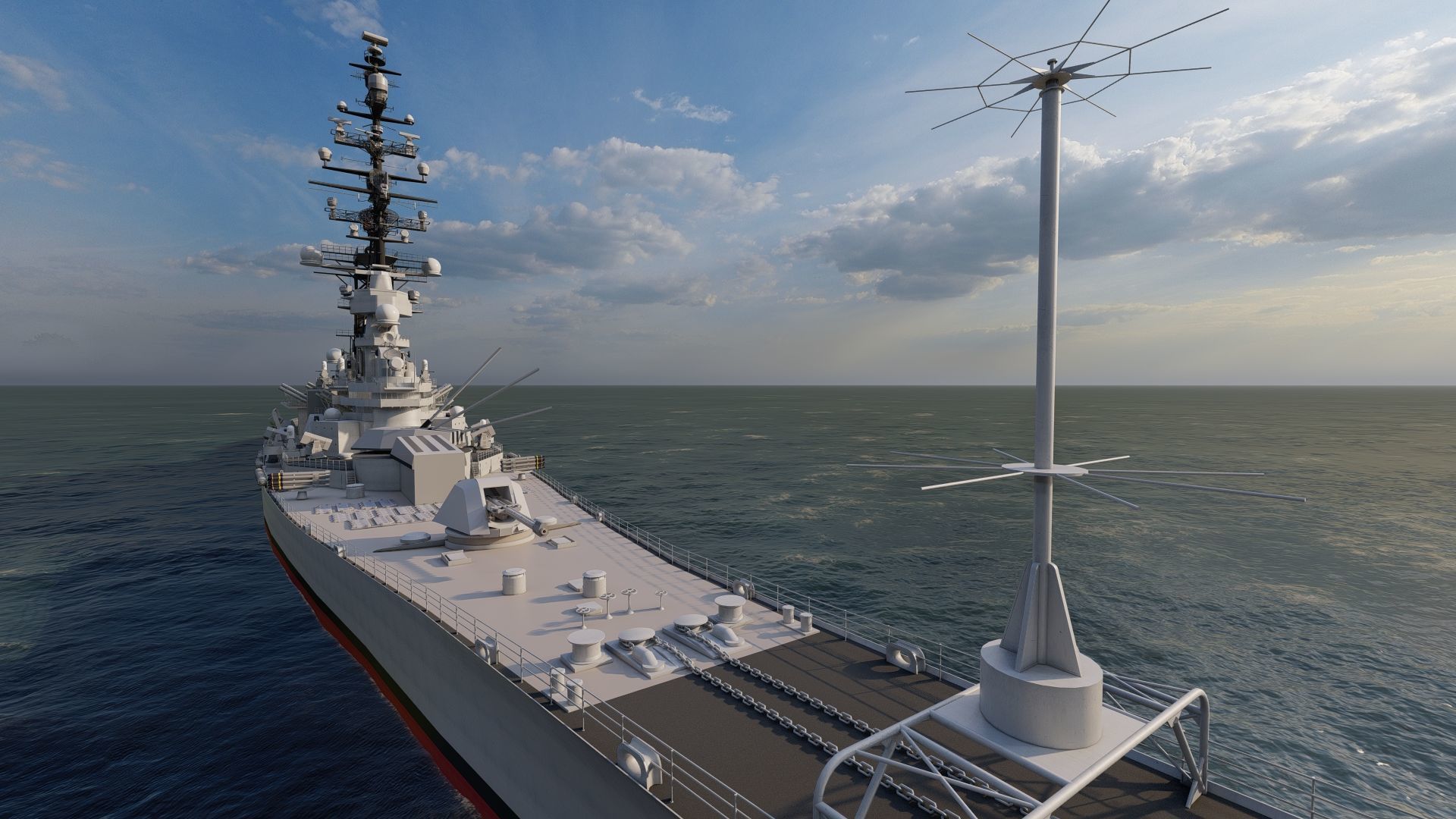 USS MISSOURI BB-63 3D model_3