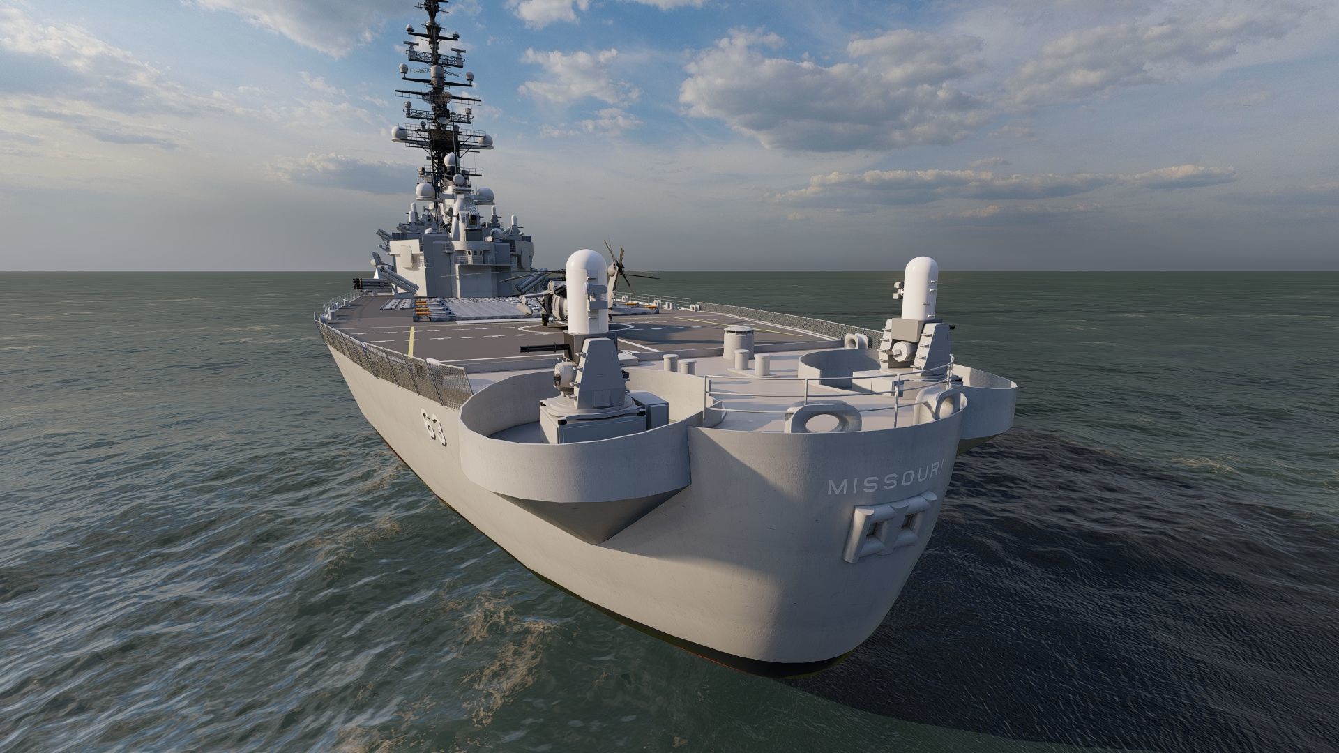 USS MISSOURI BB-63 3D model_5