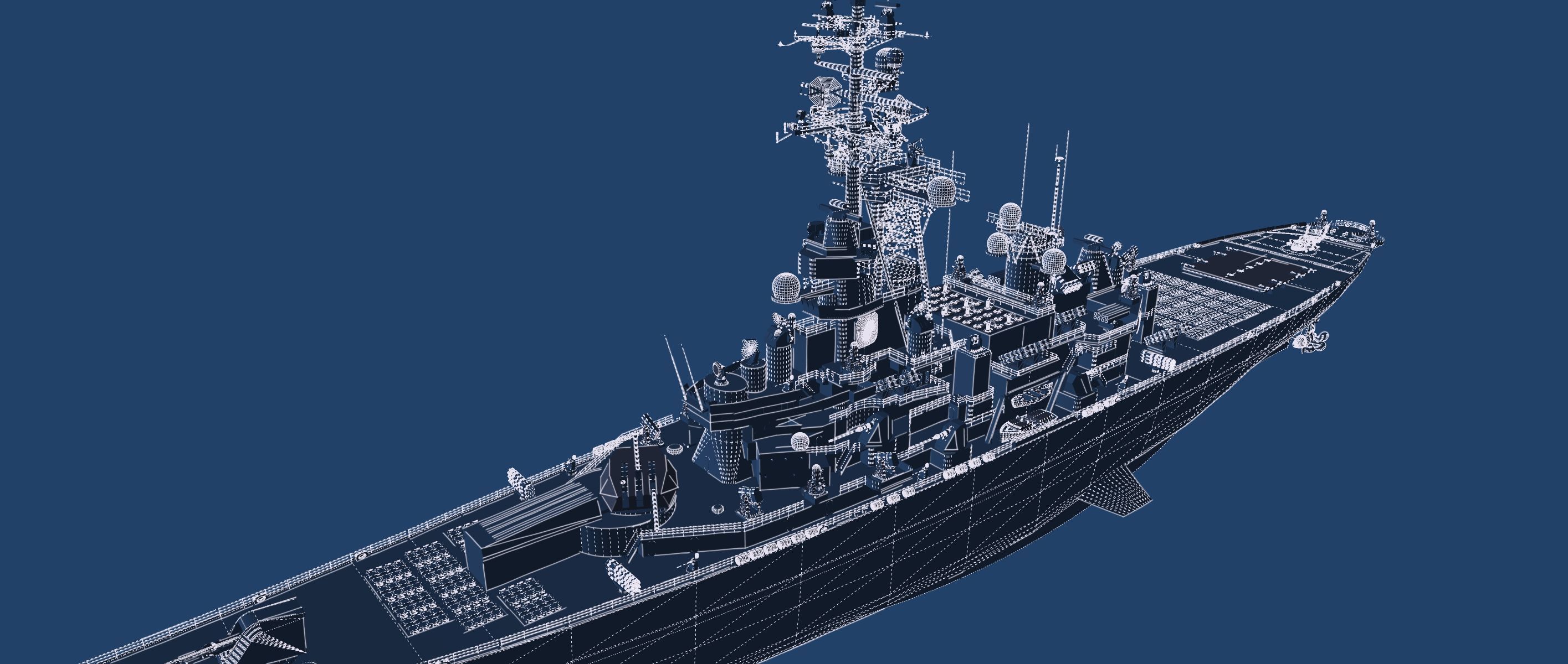 USS MISSOURI BB-63 3D model_36