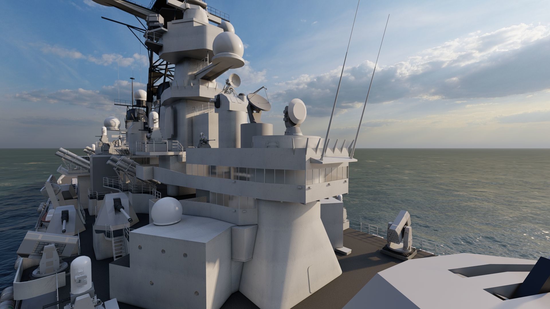 USS MISSOURI BB-63 3D model_12