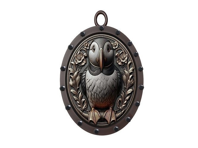 Puffin Animal Pendant 3D print model