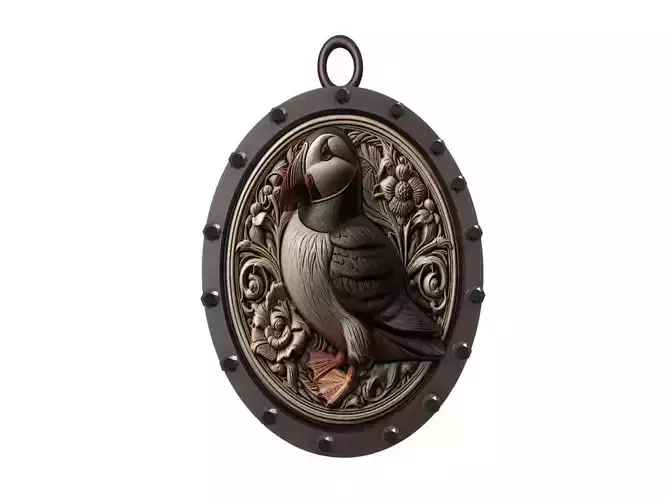 Puffin Animal Pendant