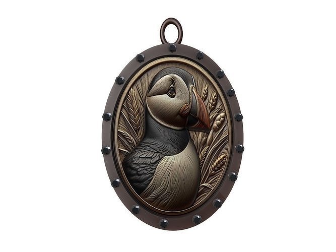 Puffin Animal Pendant 3D print model