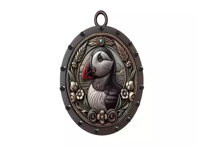 Puffin Animal Pendant