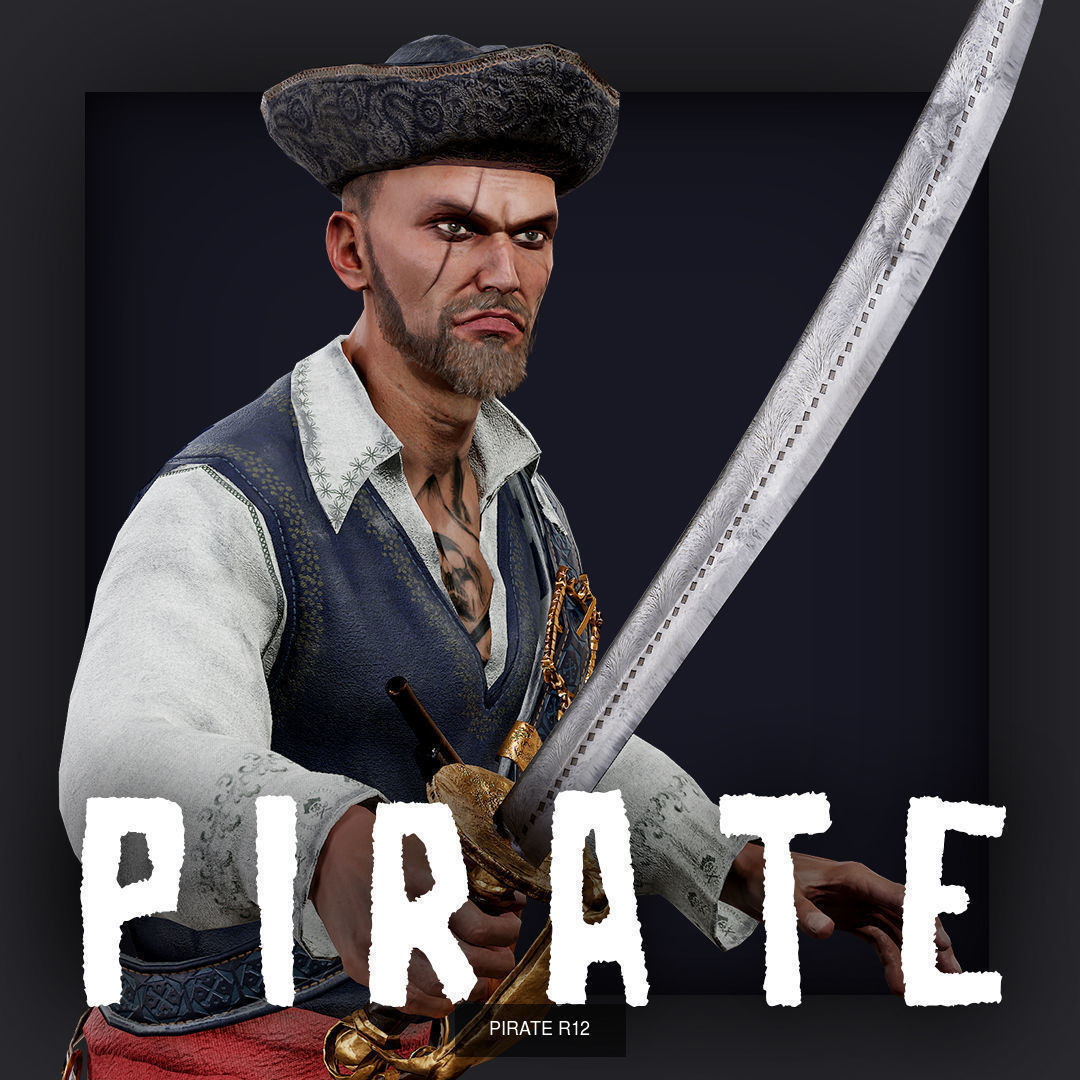 PIRATE R PACK A 3D Model Collection_14