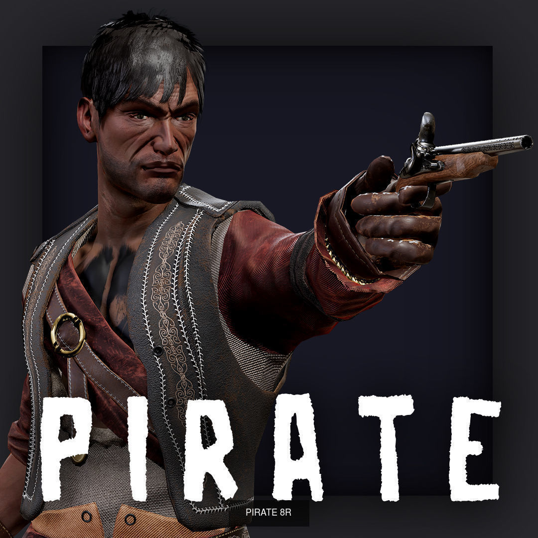 PIRATE R PACK A 3D Model Collection_16