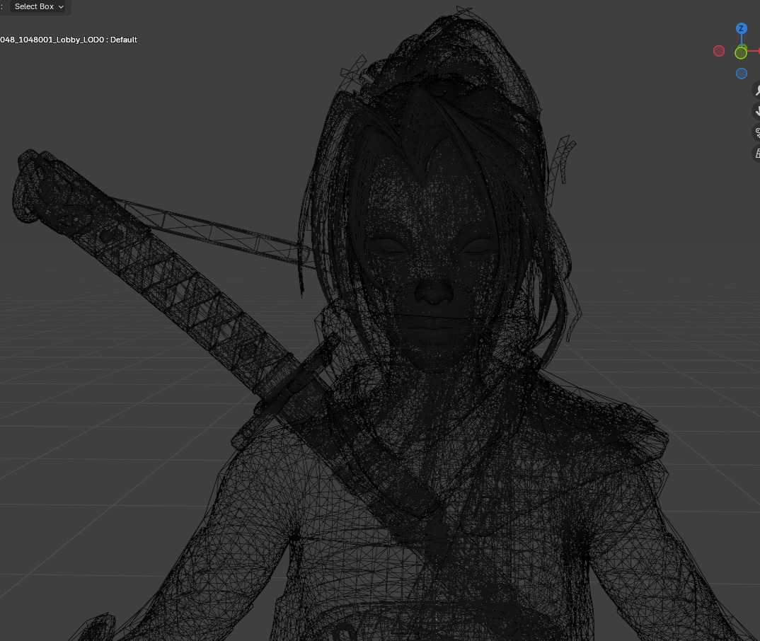 Psylocke - Blender Only Low-poly 3D model_7