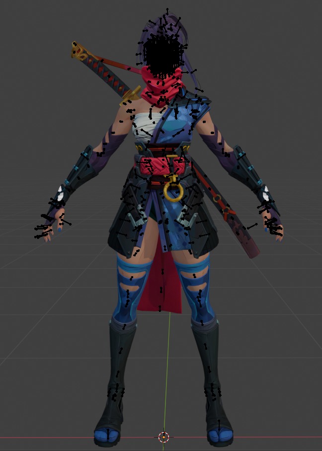 Psylocke - Blender Only Low-poly 3D model_5