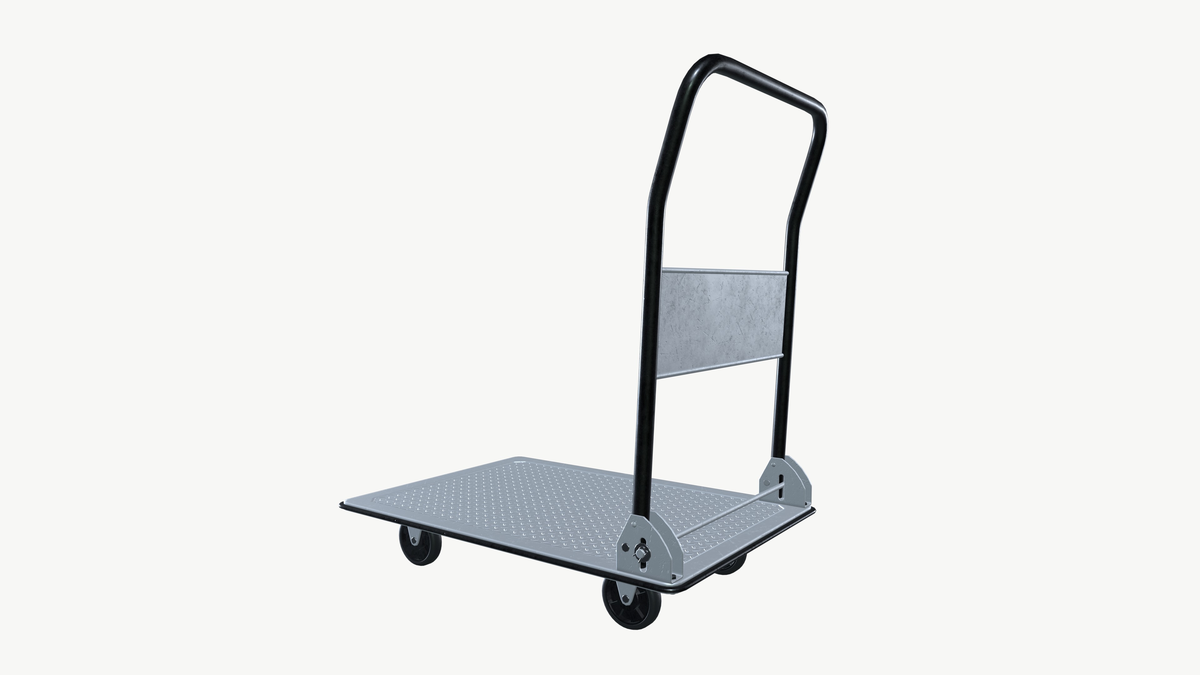 Platform Dolly Low-poly 3D model_5