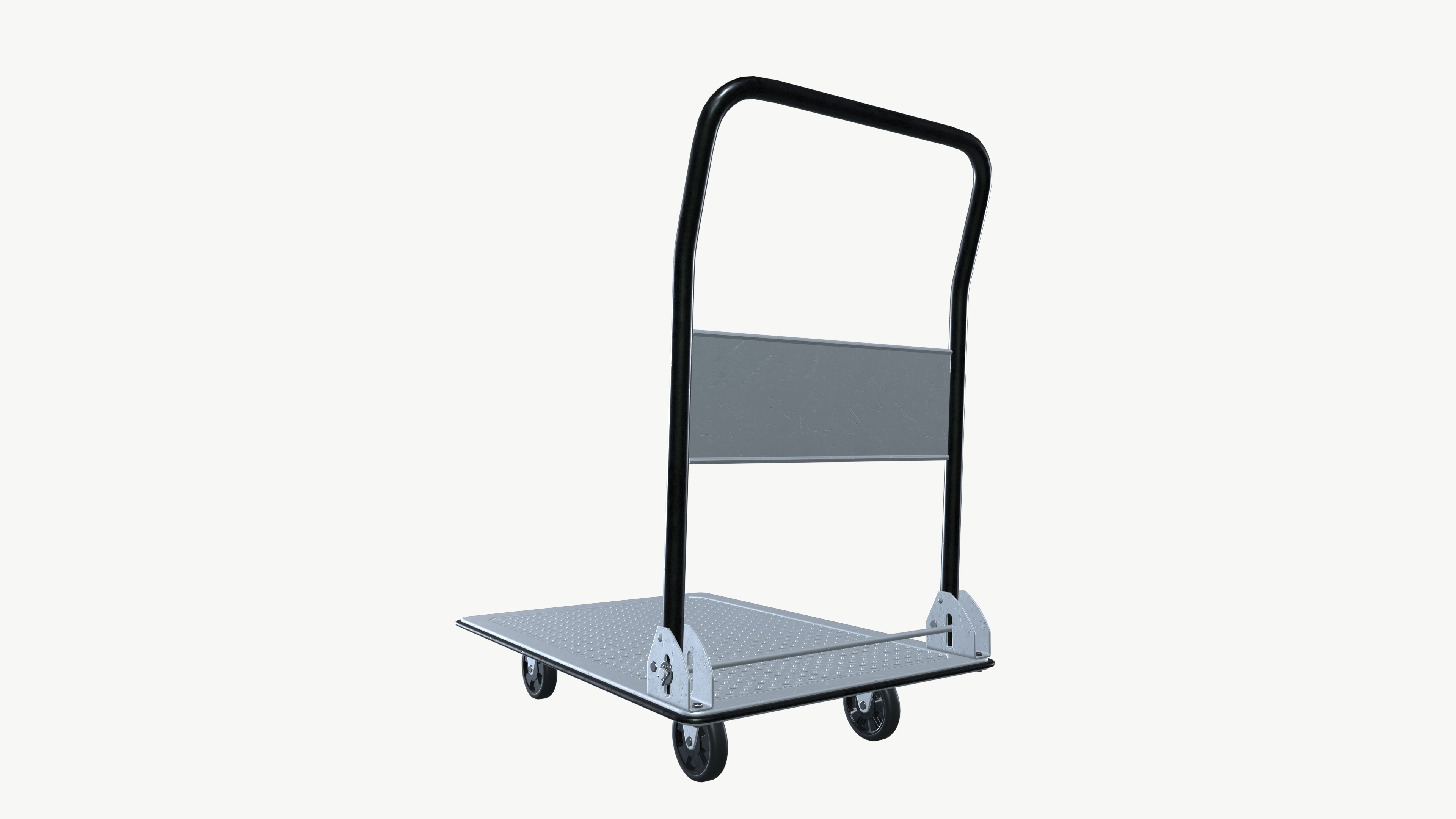 Platform Dolly Low-poly 3D model_6