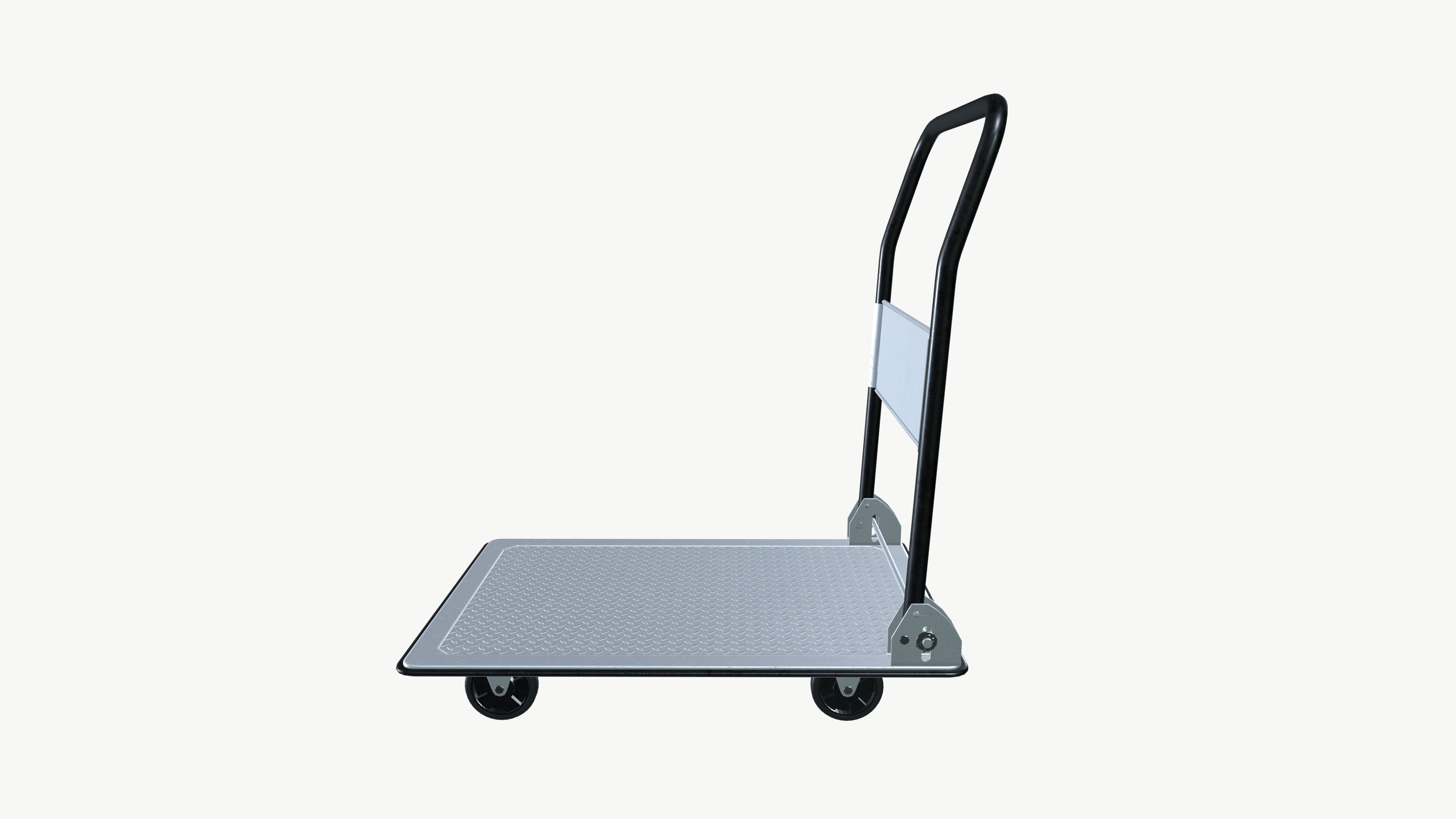 Platform Dolly Low-poly 3D model_4