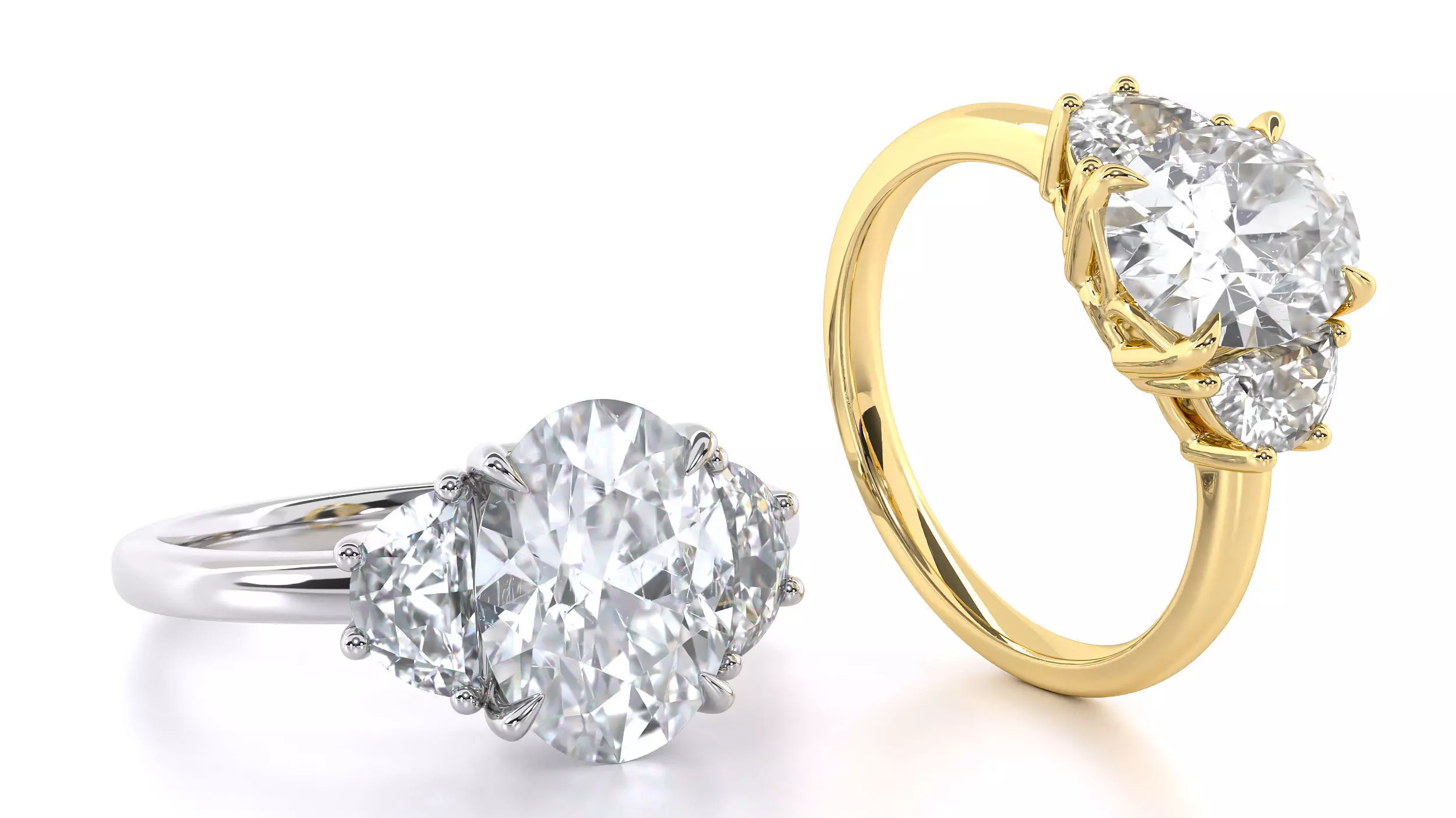 The Millie Engagement Ring 3D print model