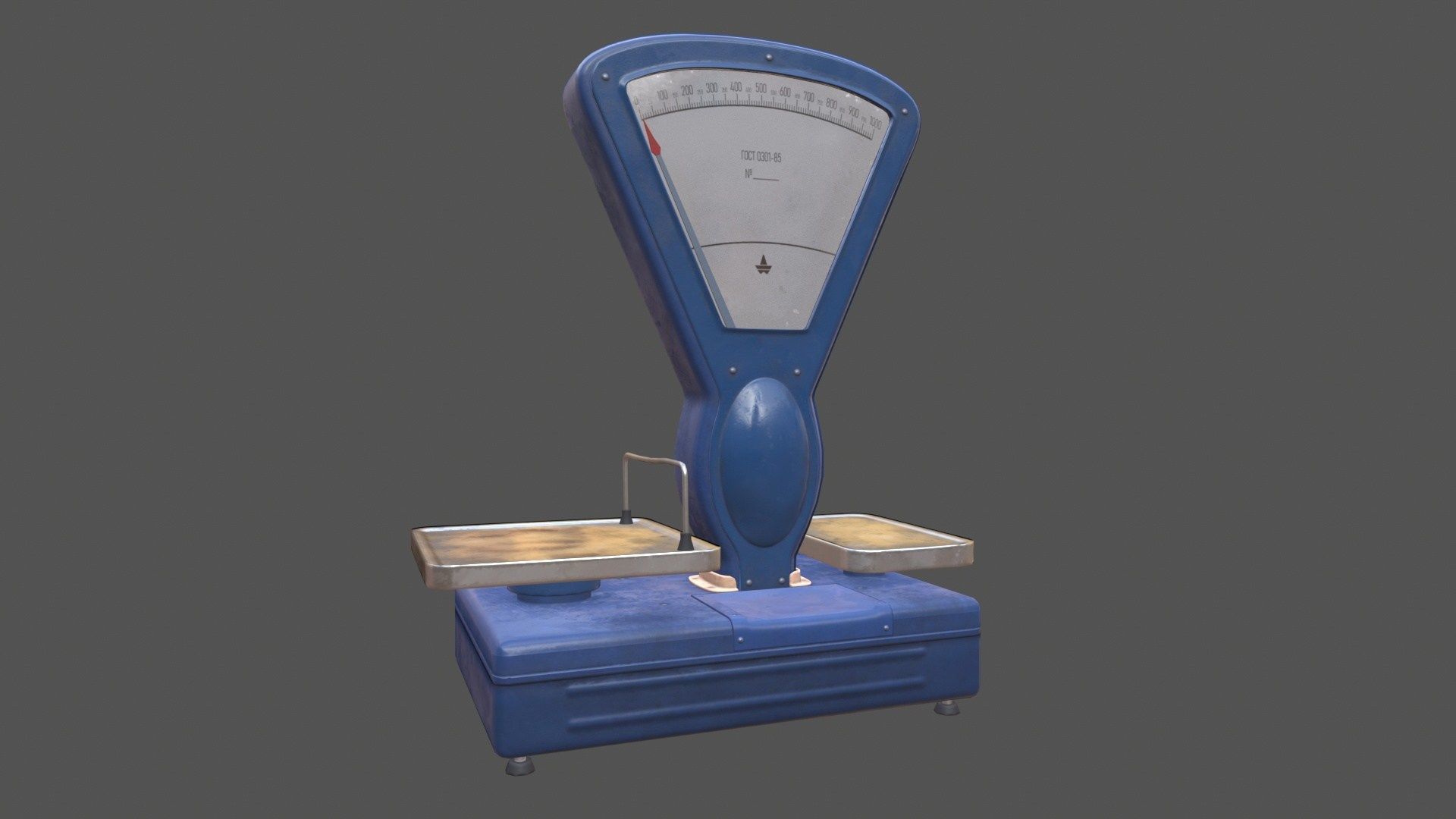 Vintage Soviet Scale Low-poly 3D model_2