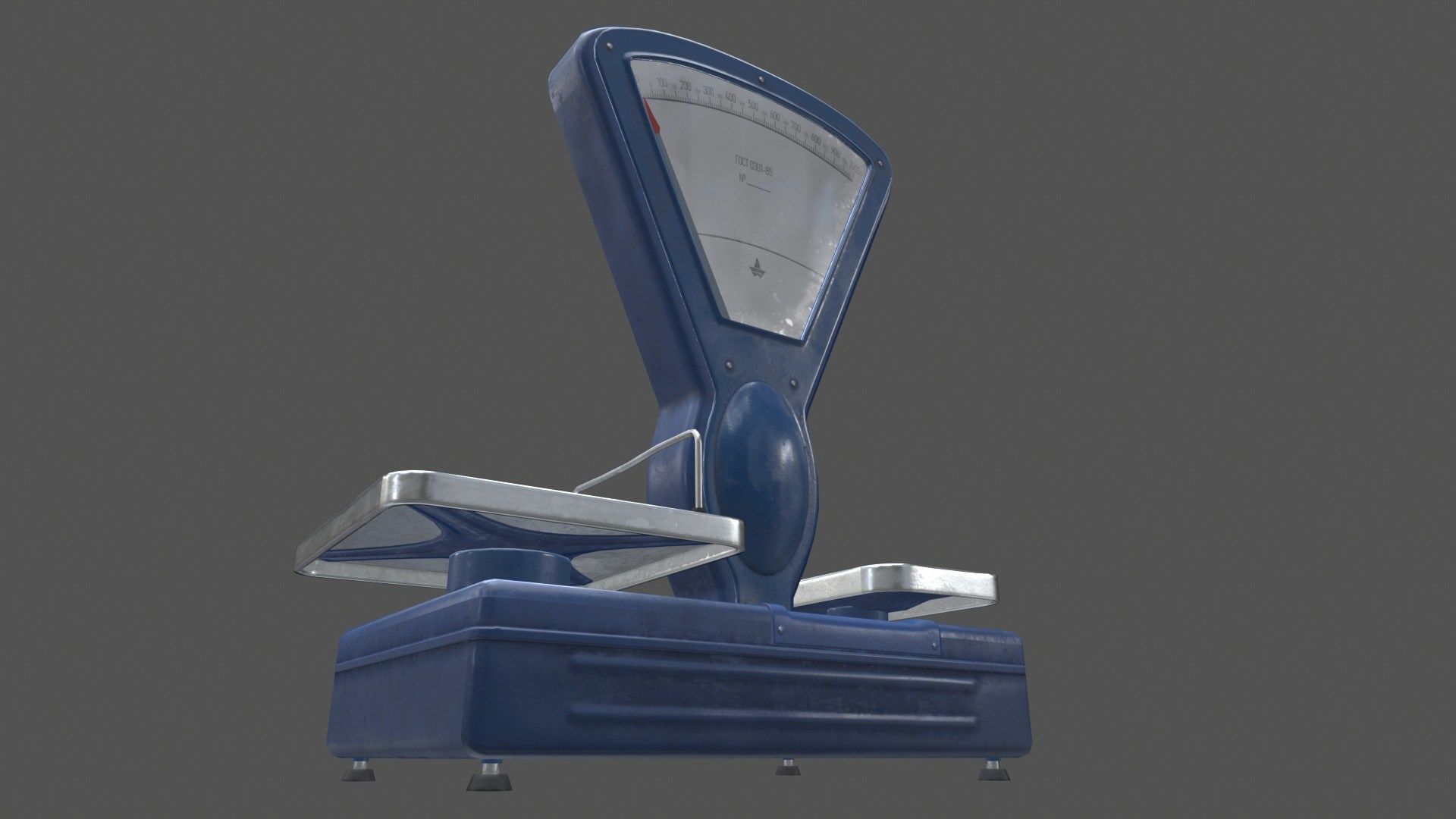 Vintage Soviet Scale Low-poly 3D model_9