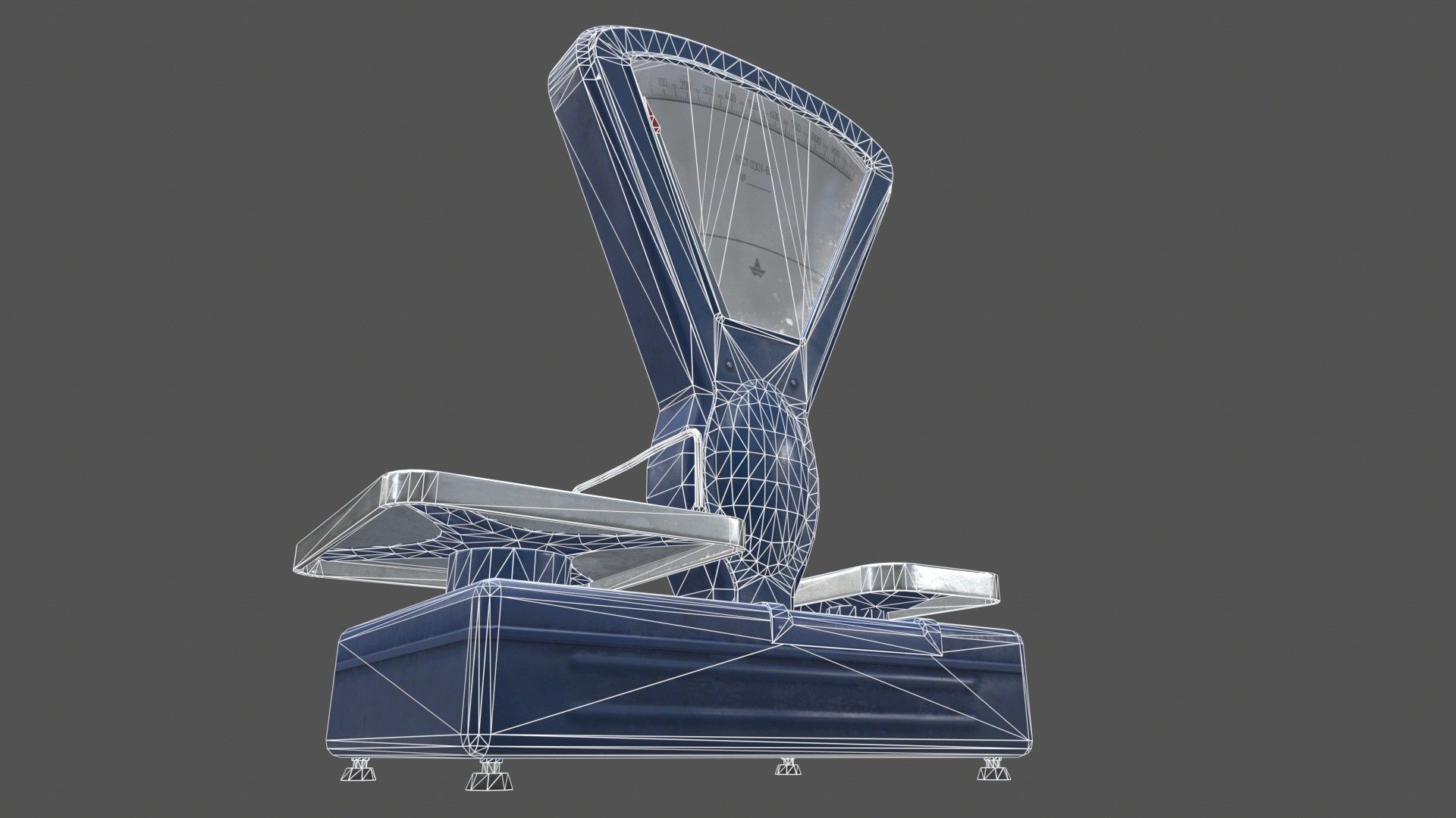 Vintage Soviet Scale Low-poly 3D model_10