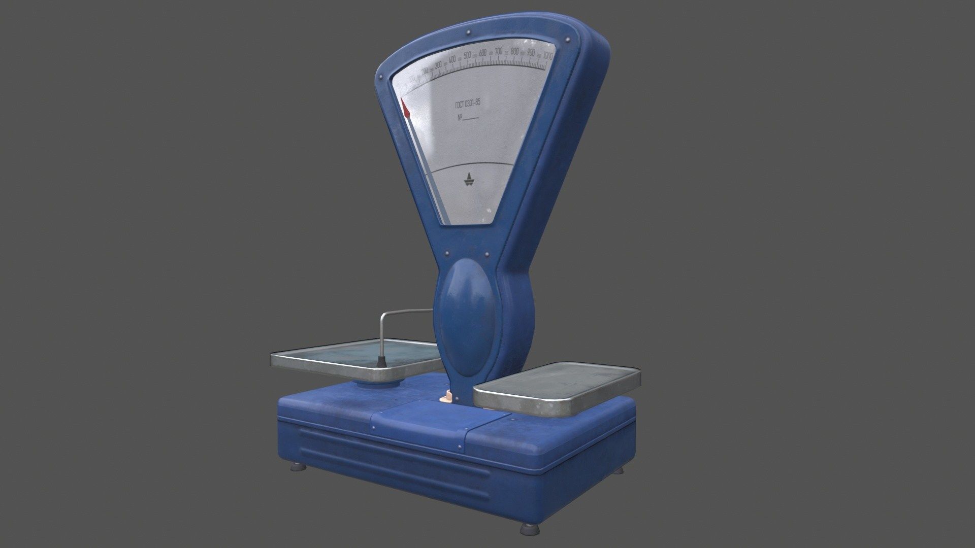 Vintage Soviet Scale Low-poly 3D model_7