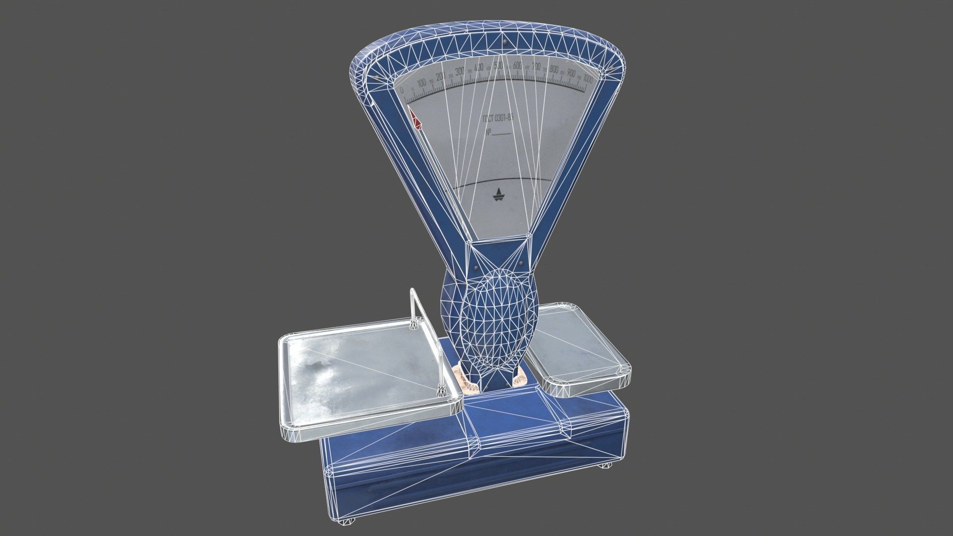 Vintage Soviet Scale Low-poly 3D model_11