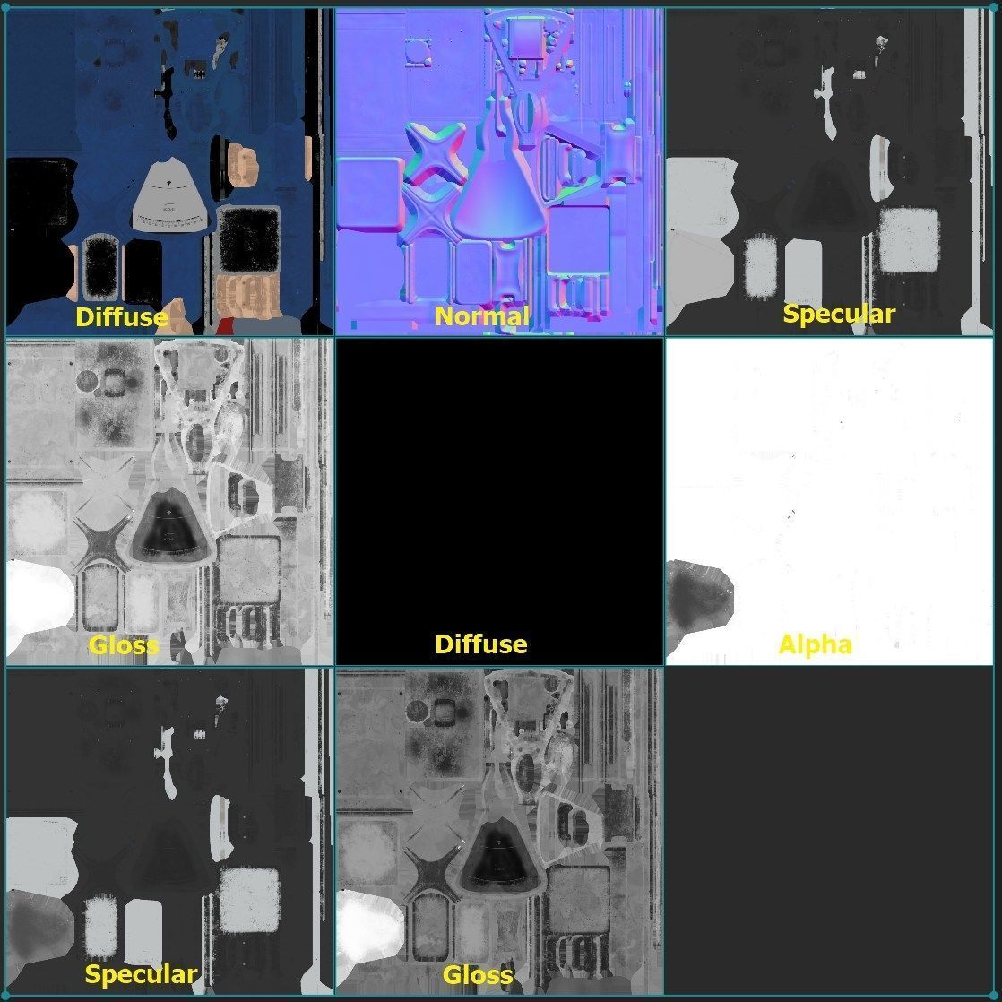 Vintage Soviet Scale Low-poly 3D model_17