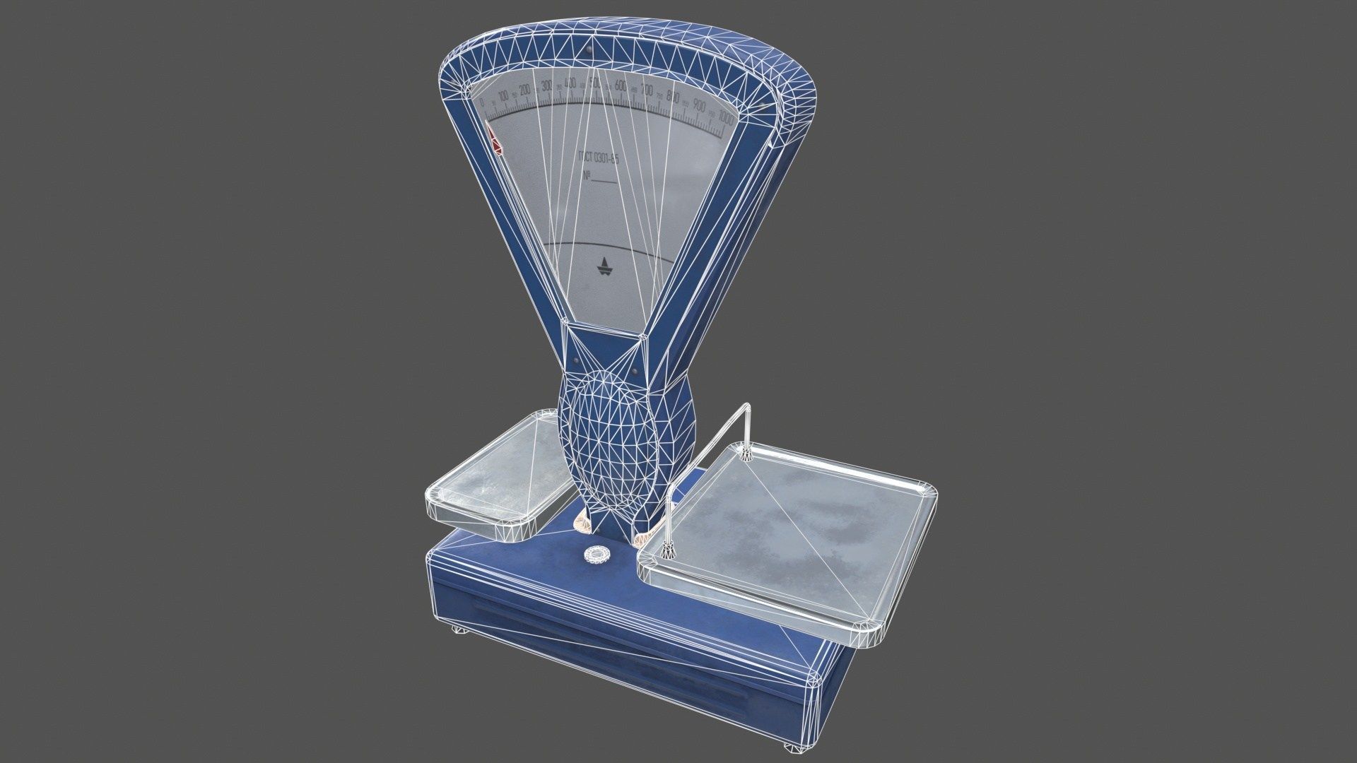 Vintage Soviet Scale Low-poly 3D model_12