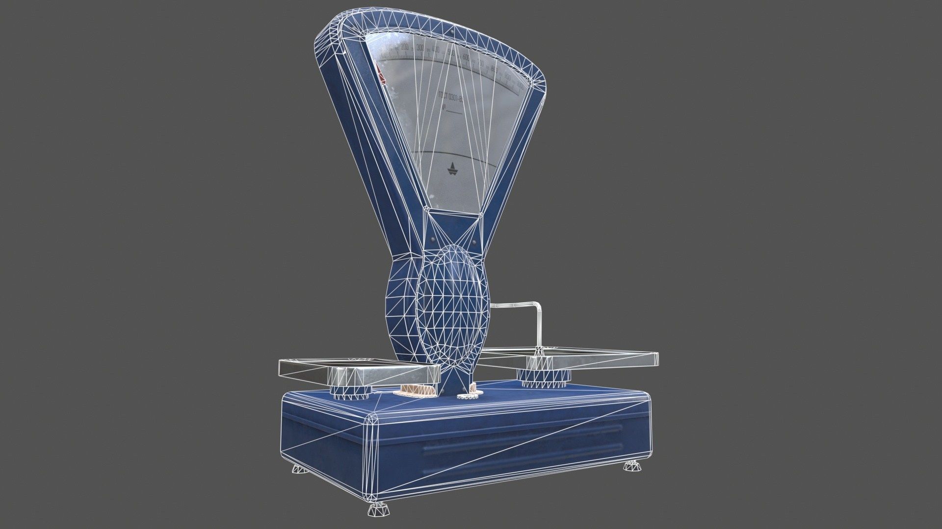 Vintage Soviet Scale Low-poly 3D model_13