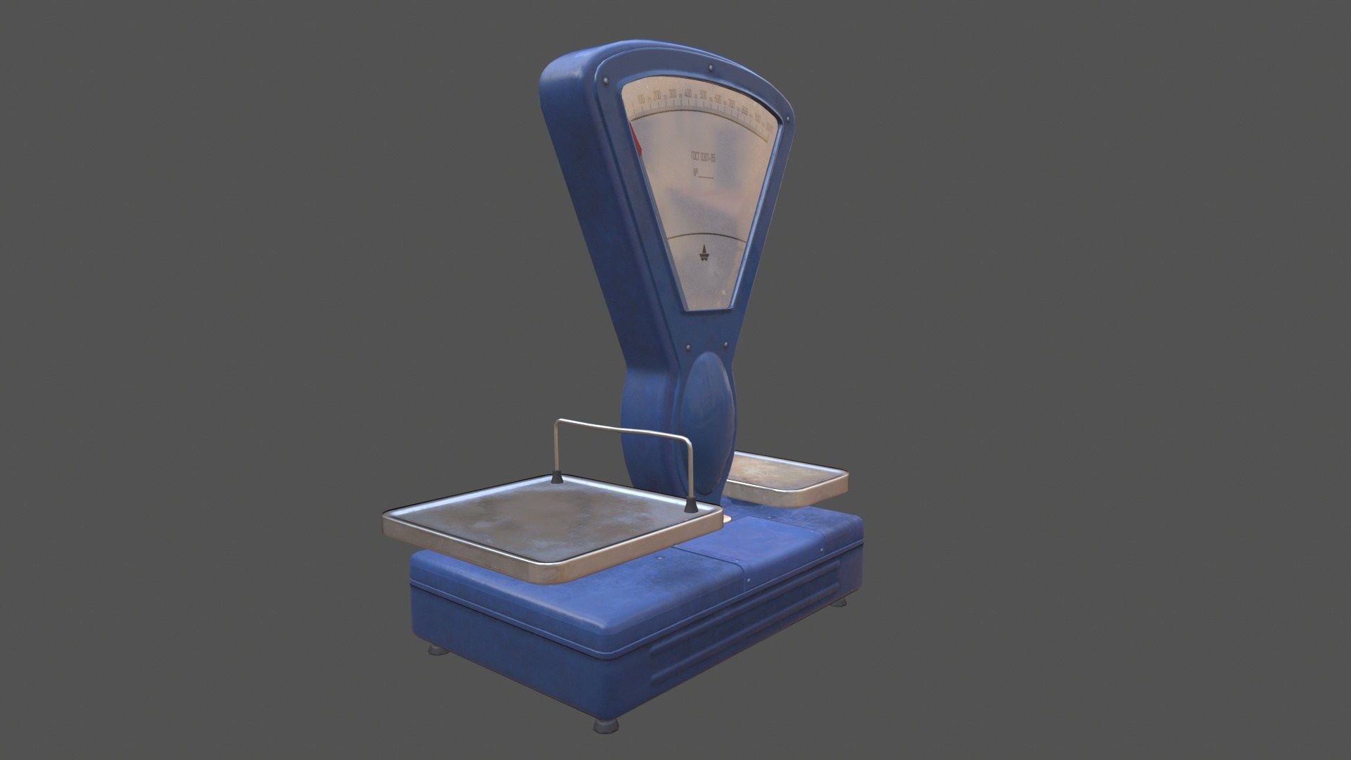 Vintage Soviet Scale Low-poly 3D model_3