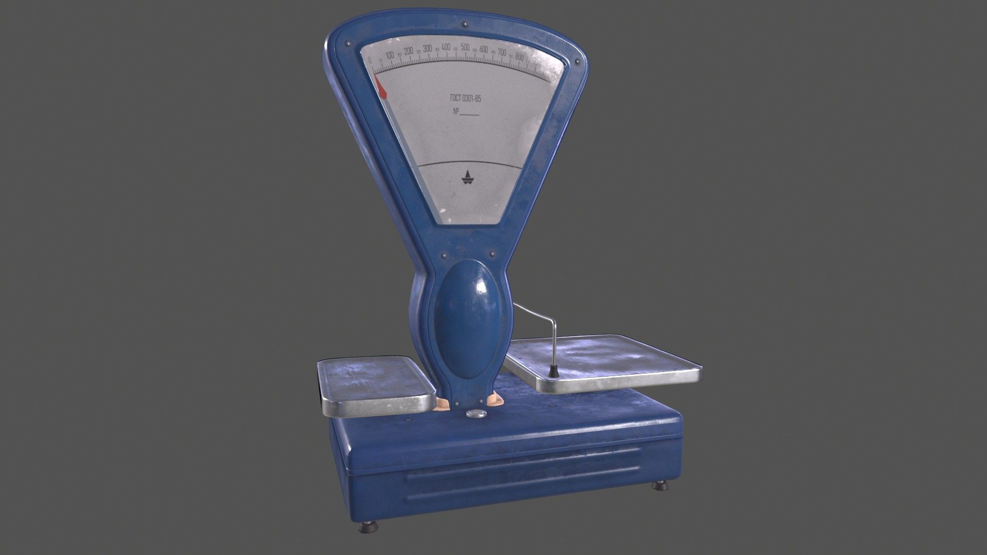 Vintage Soviet Scale Low-poly 3D model_5