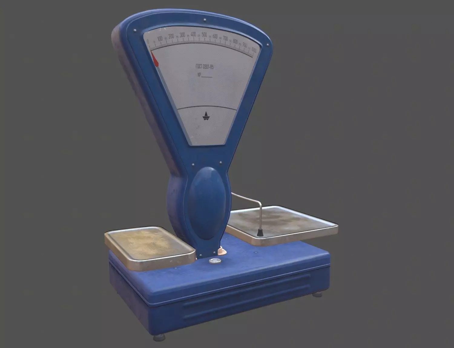 Vintage Soviet Scale Low-poly 3D model_0