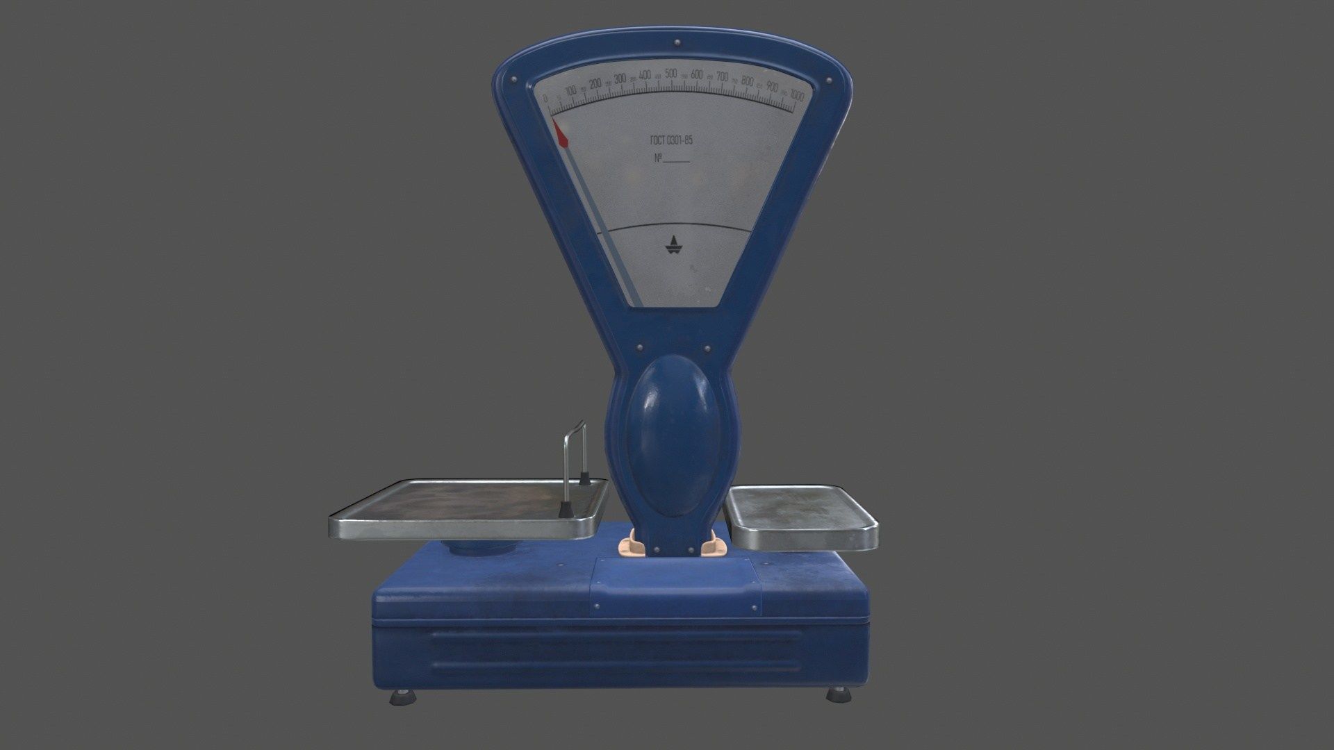 Vintage Soviet Scale Low-poly 3D model_8