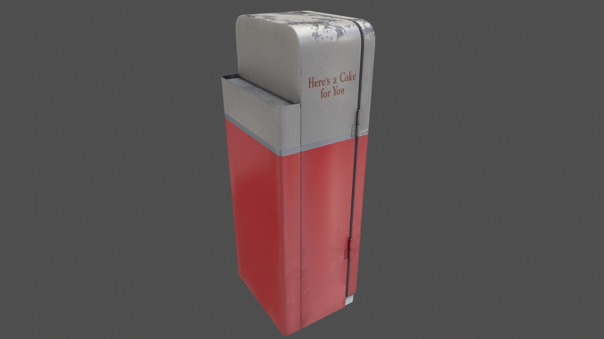 Vintage Coke Machine Low-poly 3D model_5