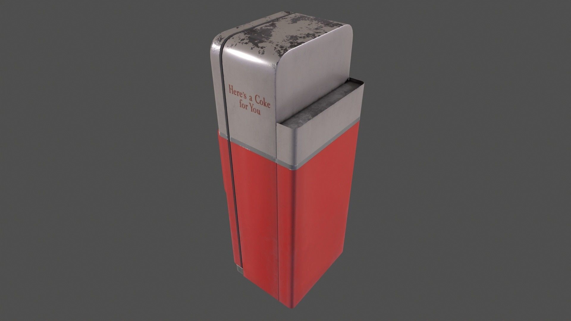 Vintage Coke Machine Low-poly 3D model_3
